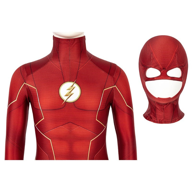 Halloweez Kids Flash Season 6 Barry Allen Cosplay Jumpsuit Body Costume