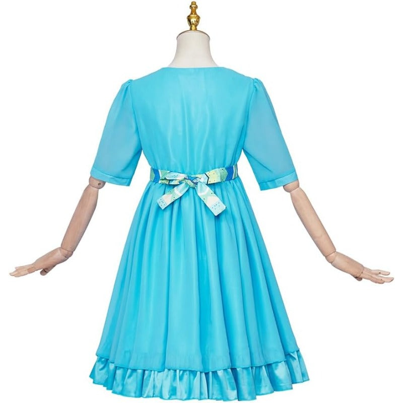 Tracy Turnbald Cosplay Costume Blue Dress Hairspray Costume Halloween Musical Stage Performance Dress - Halloweez