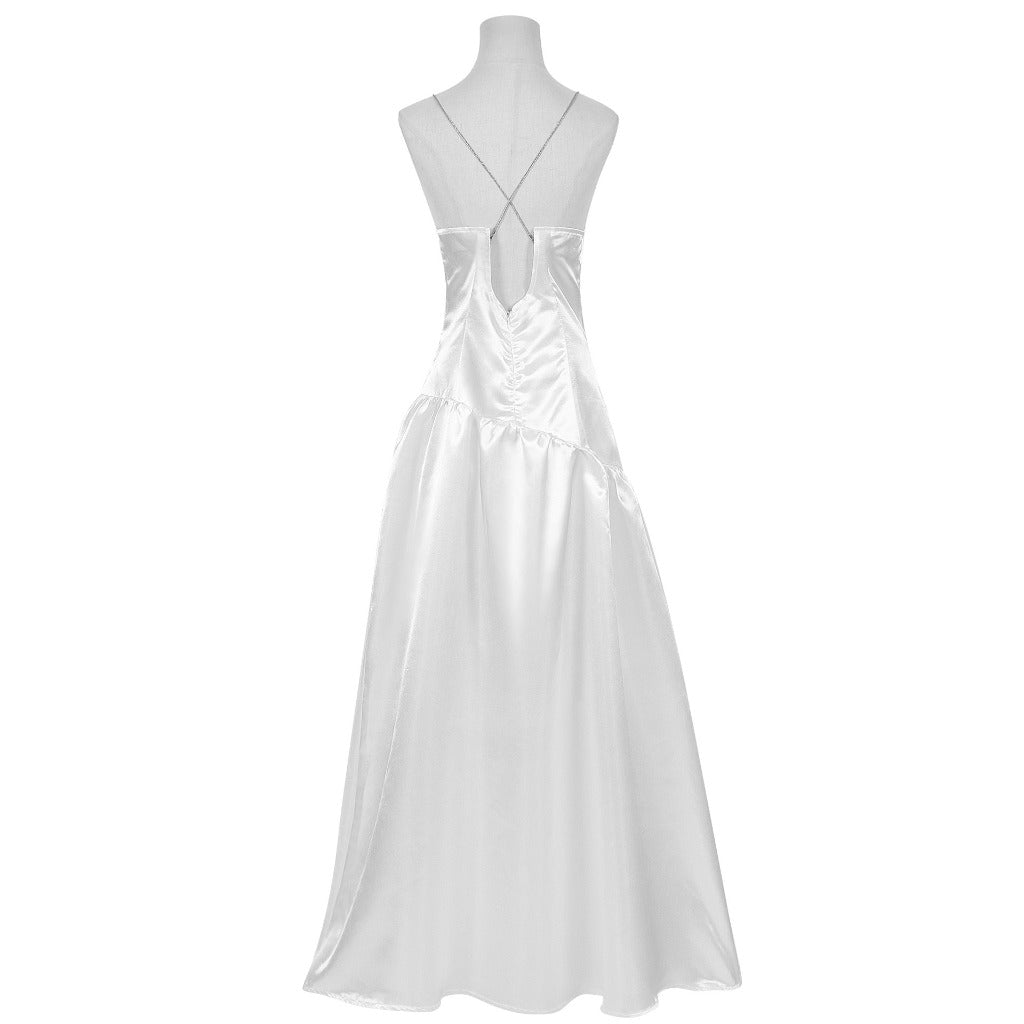 Halloween Joker 2: Dual Delusion Harley Quinn White Gown Cosplay Costume - Halloweez