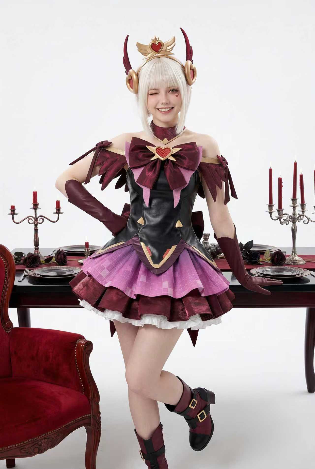 Overwatch Juno Mythic Skin Cosplay Costume - Black Red Magical Girl Dress - Halloweez