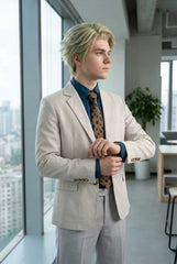 Halloweez Nanami Kento Jujutsu Kaisen Cosplay Costume Set with Wig, Vest, and Pants - Halloweez