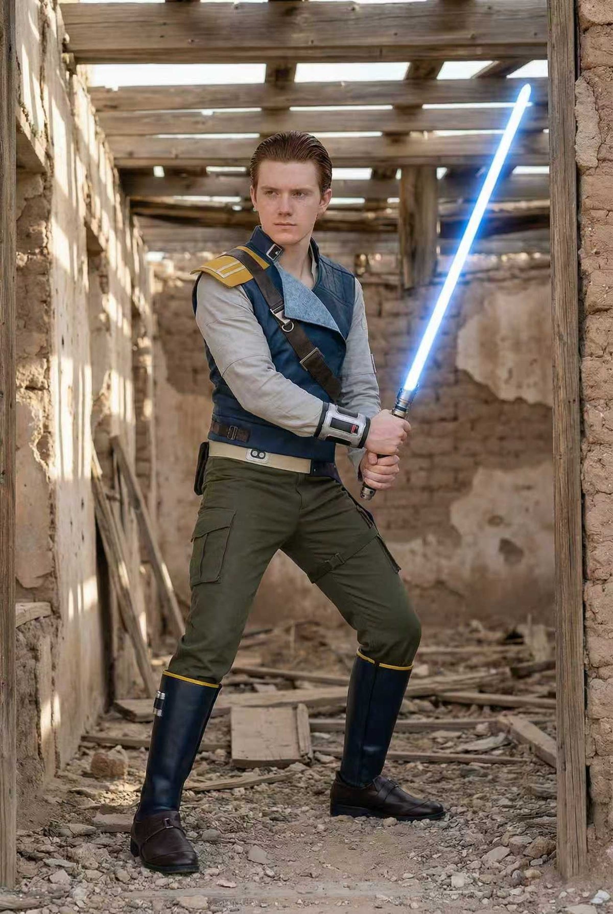 Halloweez Star Wars Jedi Survivor Cal Kestis Cosplay Costume - Authentic Jedi Knight Outfit - Halloweez