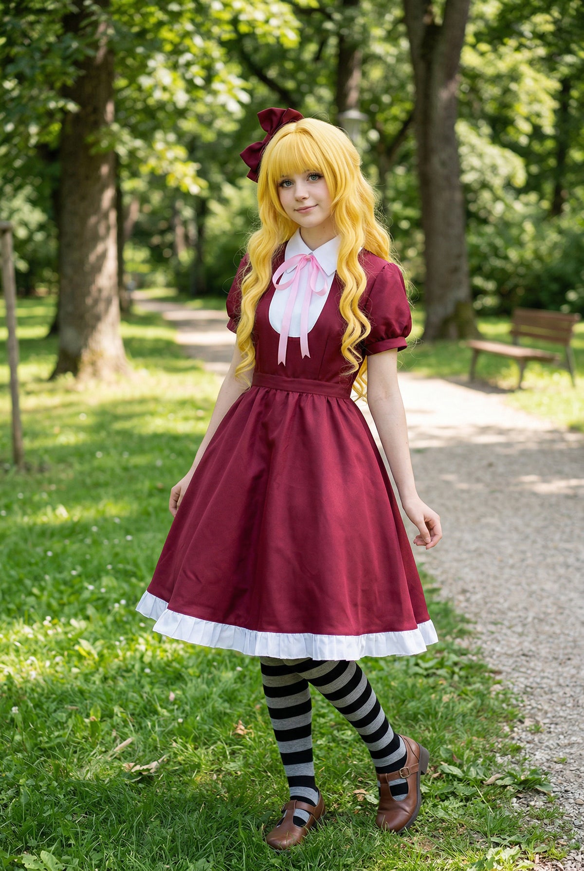 Bungo Stray Dogs Elise Cosplay Dress Maid Outfit Daily Campus Style for Women and Men - Halloweez