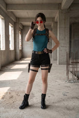 Tomb Raider Live Action Series Lara Croft Full Set Cosplay Costume, Complete Outfit for Cos Party & Halloween - Halloweez