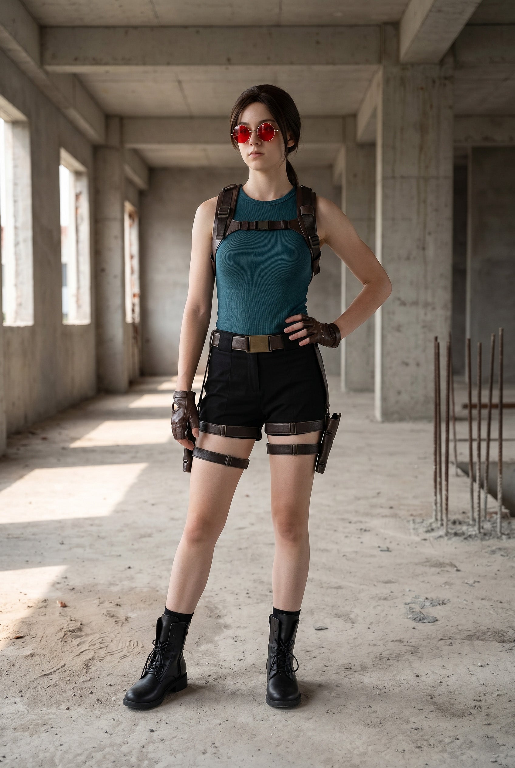 Tomb Raider Live Action Series Lara Croft Full Set Cosplay Costume, Complete Outfit for Cos Party & Halloween - Halloweez