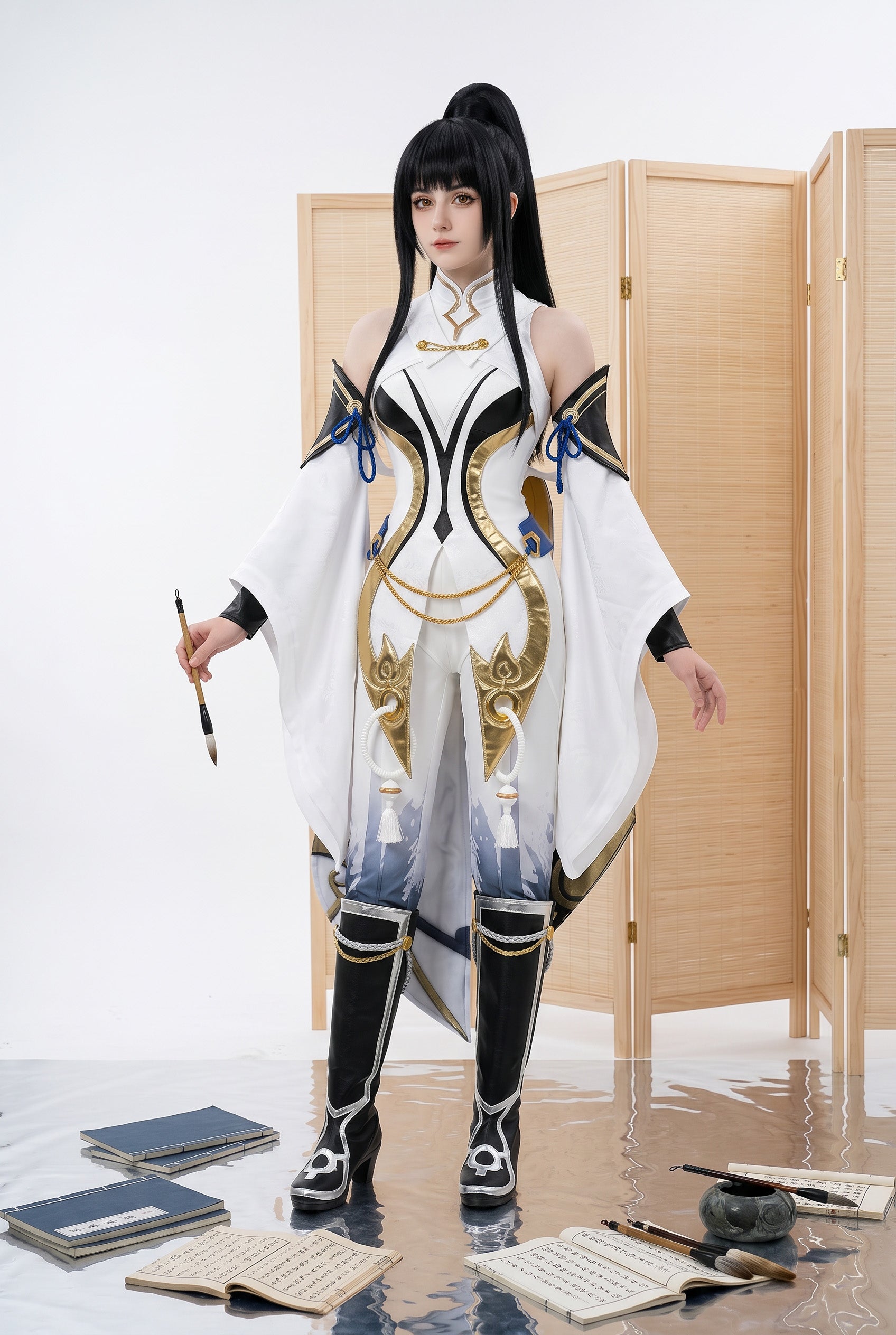 Honor of Kings Shangguan Waner Original Skin Cosplay Full Set, Customizable Shoes - Halloweez