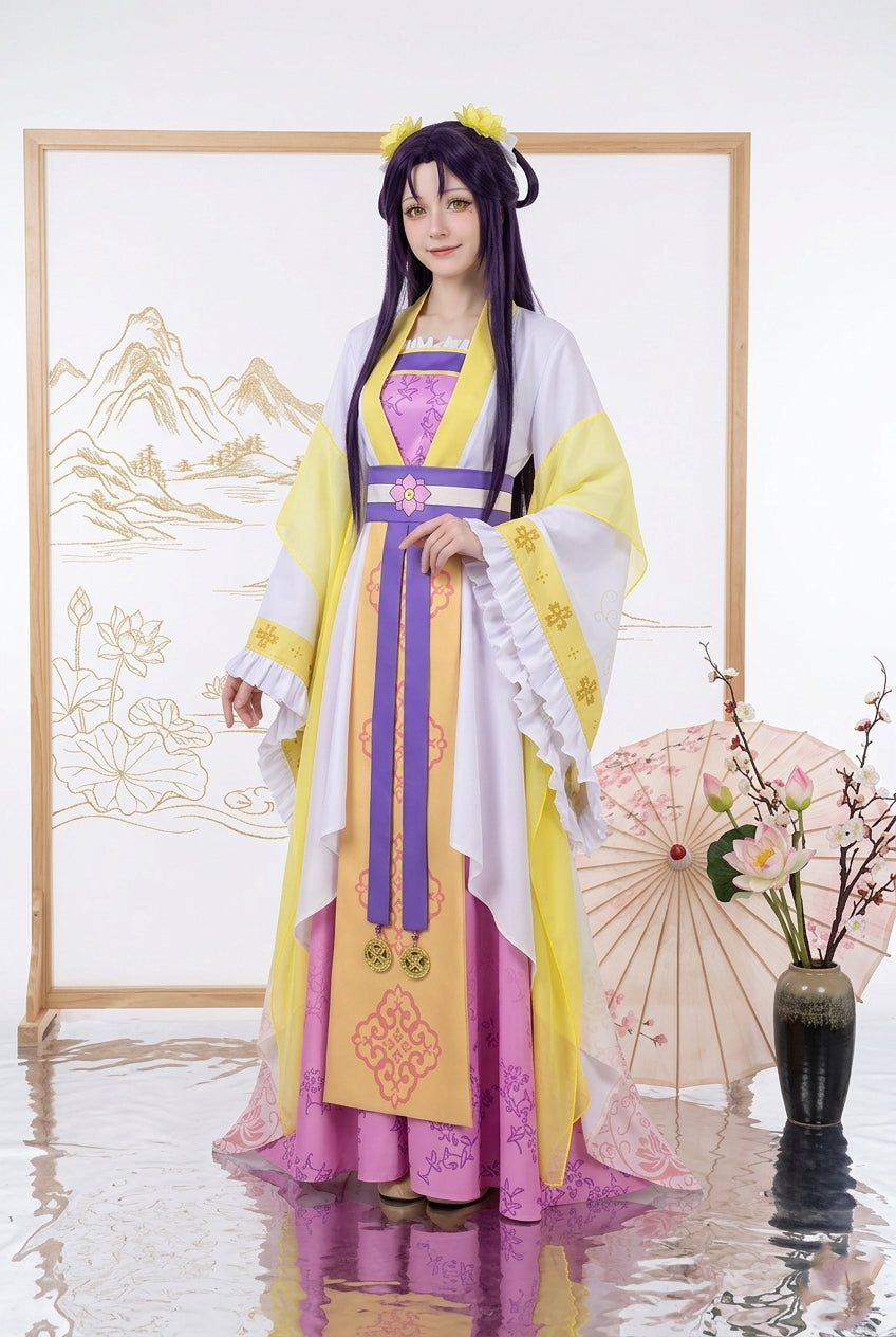Though I Am An Inept Villainess Huang Linglin Cosplay Dress, Chinese Ancient Style Retro Costume, Anime Traditional Han Style Dress For Cosplay Party - Halloweez