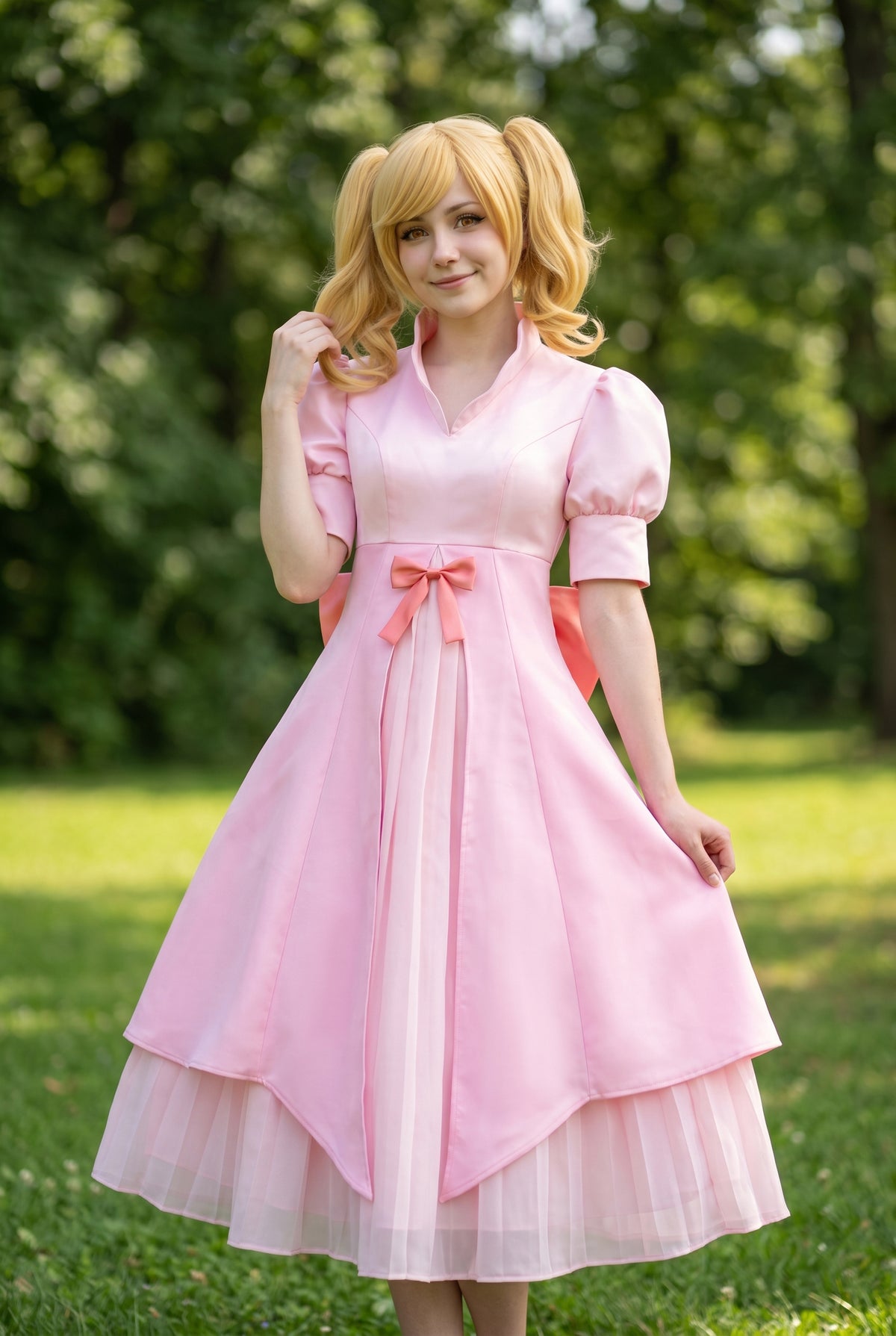 One Piece Charlotte Pudding Wedding Dress Cosplay Costume Full Set for Halloween - Halloweez