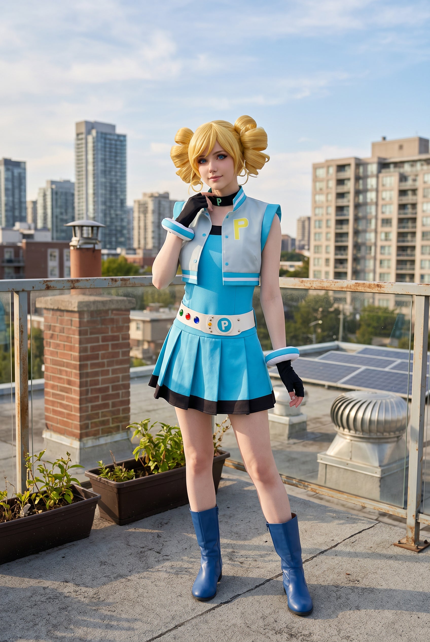 PowerPuff Girls Z Hyper Blossom Cosplay Costume - Anime Role Play Outfit - Halloweez