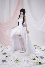 Date A Live Kurumi Tokisaki Wedding Dress Cosplay, Bride Gown Anime Cosplay Costume For Women, Romantic Wedding Style Roleplay Outfit - Halloweez
