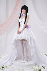 Date A Live Kurumi Tokisaki Wedding Dress Cosplay, Bride Gown Anime Cosplay Costume For Women, Romantic Wedding Style Roleplay Outfit - Halloweez