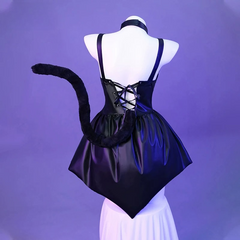 Catwoman Cosplay Dress, Custom Cat Maid Outfit for Halloween & Comic Con