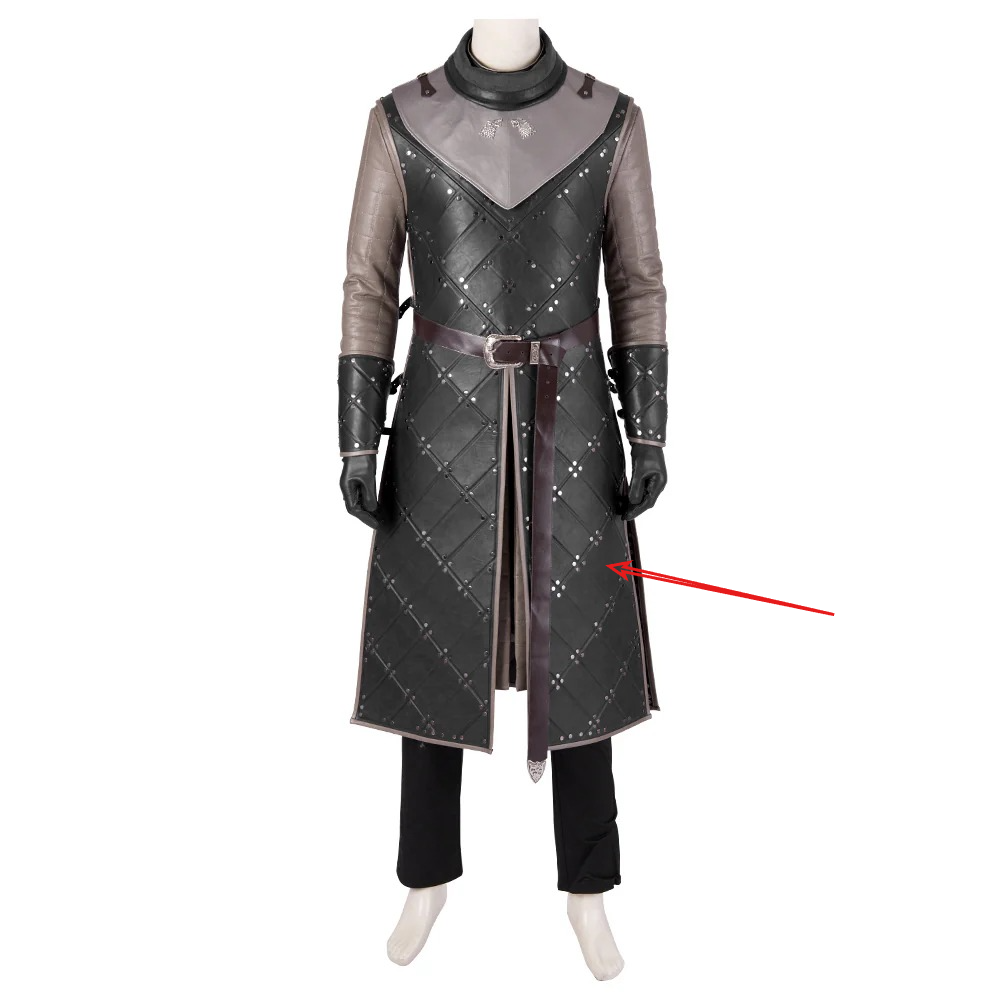 Game of Thrones Season 8 Jon Snow Cosplay Costume, A Song of Ice and Fire Same Style Medieval Outfit for Men - Halloweez