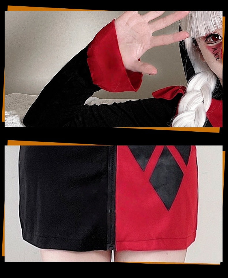 Halloween Harley Quinn Costume Adult Cosplay Dress for Suicide Squad Fans - Halloweez
