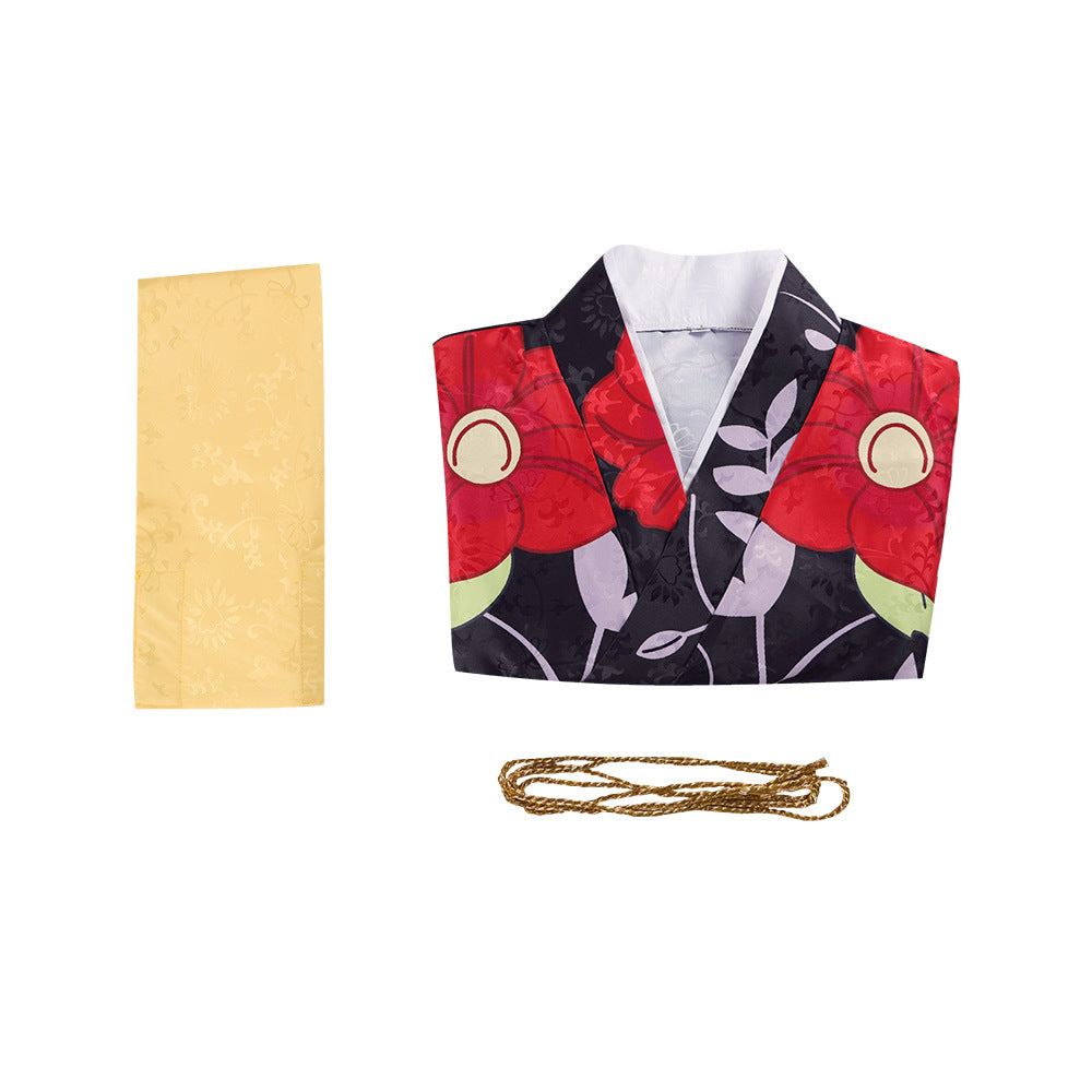 Demon Slayer Tamayo Yushiro Cosplay Costume - Japanese Kimono Yukata for Halloween & Stage Performance