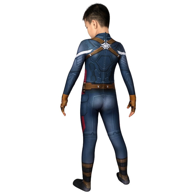 Halloweez Kids Captain America Winter Soldier Edition 3D Printed Cosplay Costume for Halloween