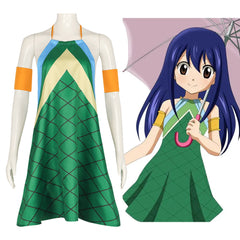 Fairy Tail Wendy Marvell Cosplay Costume - Anime Role Play Dress for Halloween - Halloweez