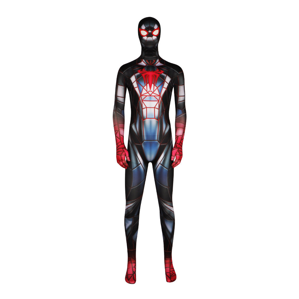 Spider-Man Bodysuit Cosplay Costume Parallel Universe Iron Spider Jumpsuit for Halloween - Halloweez