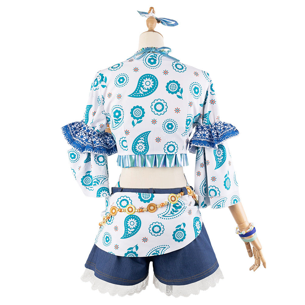 LoveLive Nijigasaki High School Idol Club Sayaka Murano Tsumugi Yuu Summer Girl Outfit Cosplay Costume - Halloweez