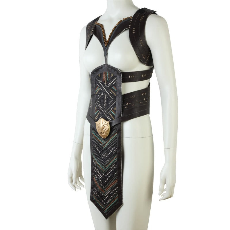 Halloweez Okoye Cosplay Costume for Women - Wakanda Inspired Halloween Carnival Attire