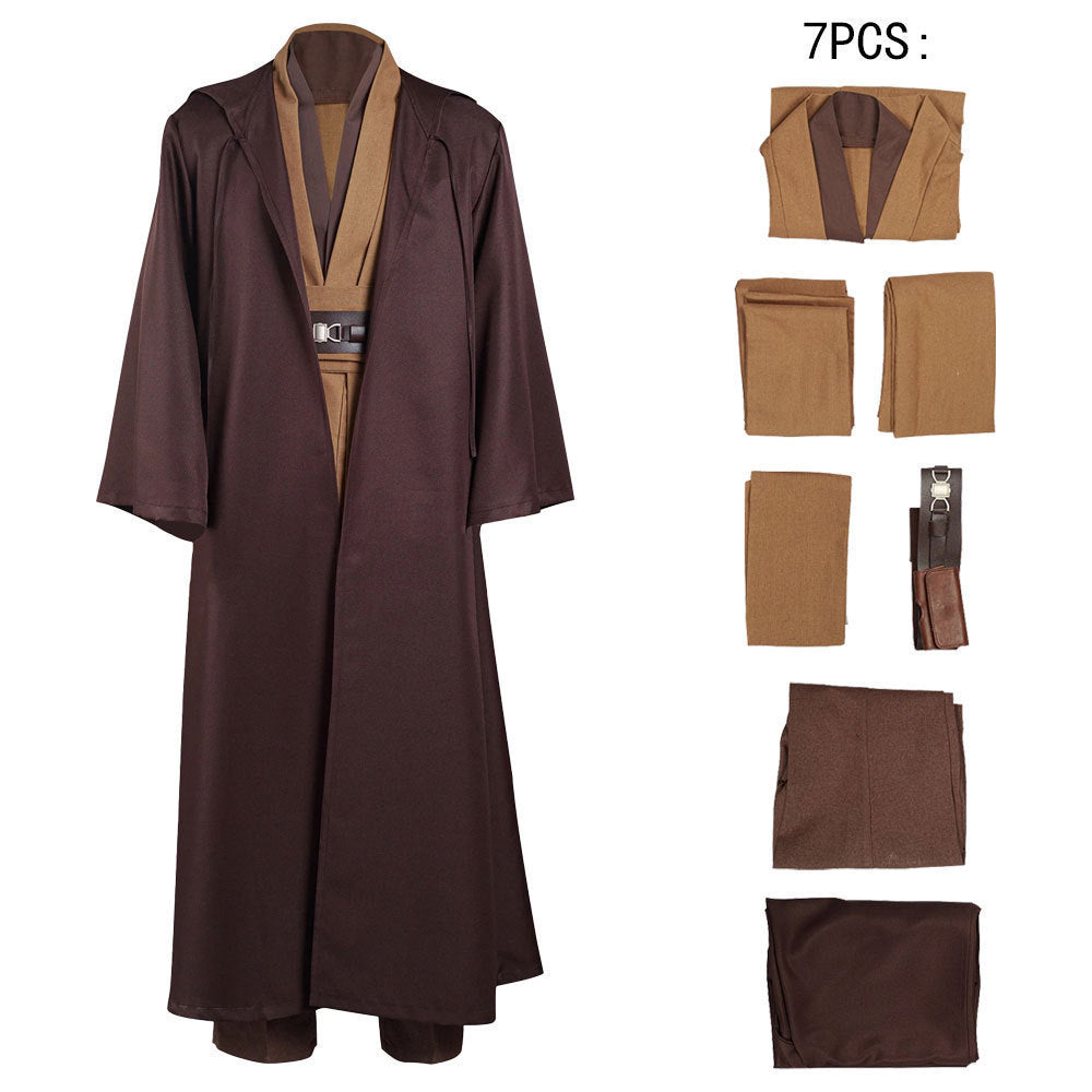 Obi-Wan Kenobi Cosplay Costume Star Wars Halloween Jedi Role Play Outfit - Halloweez