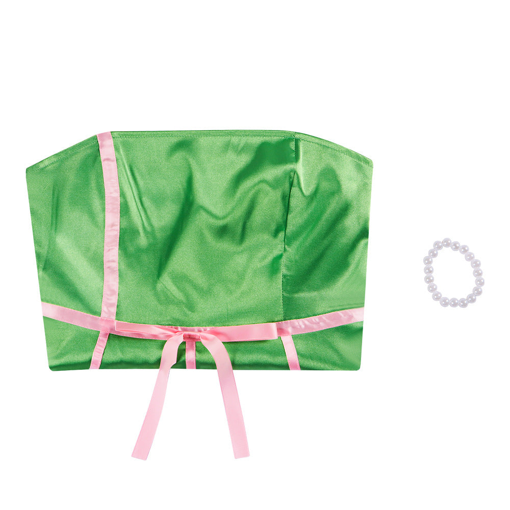 Bbie Green Dress Cosplay Costume for Halloween and Role Play - Halloweez