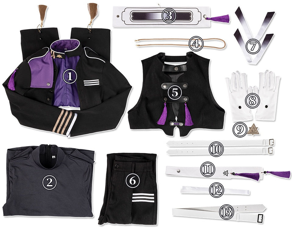 VTuber Nagao Kei 2D Cos Anime Game Men Women Uniform Set - High Quality Cosplay Costume - Halloweez