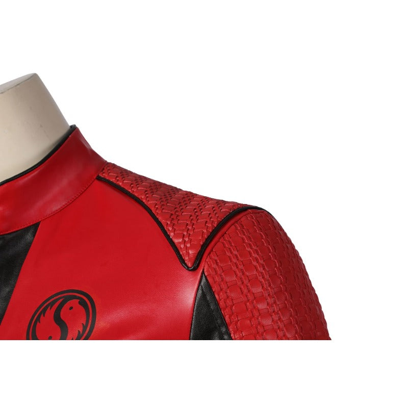 Embrace Your Inner Hero with The Umbrella Academy Ben Cosplay Costume - Red Leather Suit for Halloween