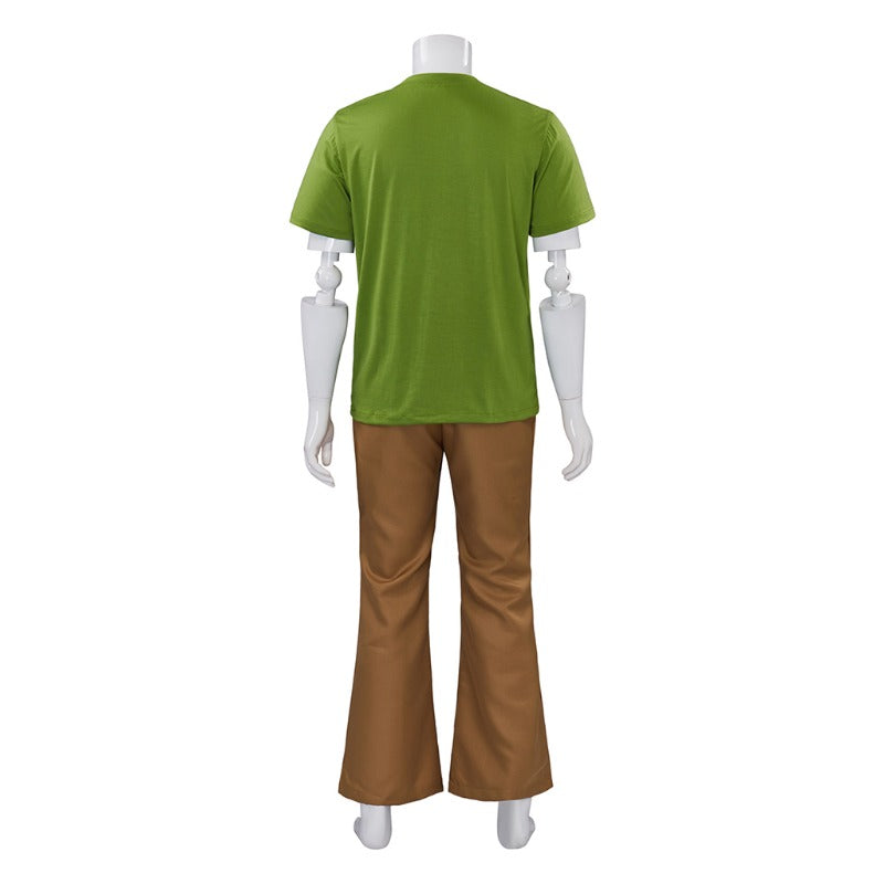 Disfraz de Halloween de pelo verde peludo para hombre: traje de cosplay de Halloween de primera calidad con camisa y pantalones