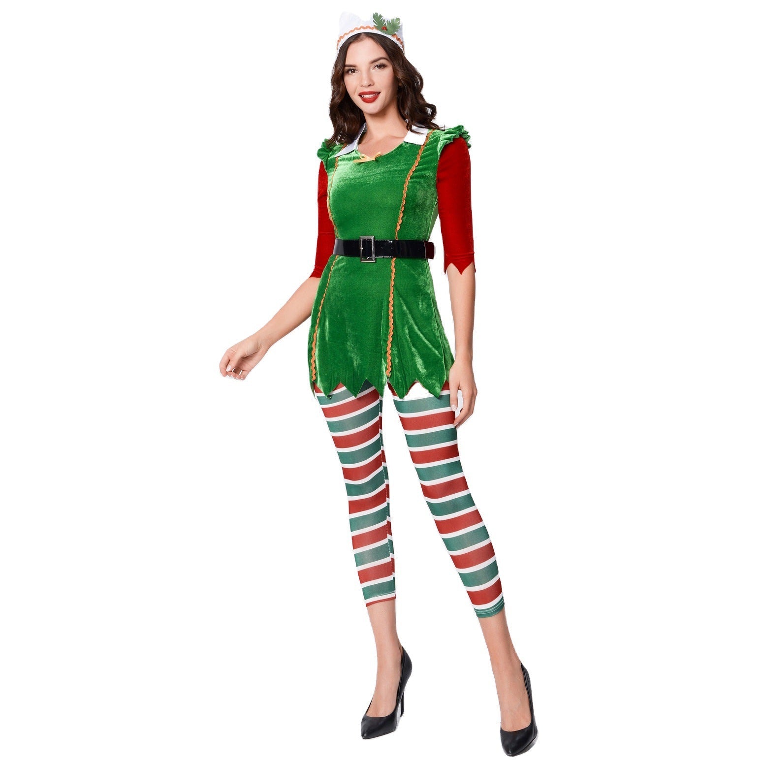 Halloweez Girls Cosplay Christmas Costume, Festive Stage Performance Outfit - Halloweez