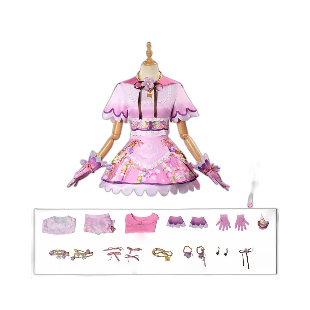 Aikatsu! Ichigo Hoshimiya Cosplay Costume Full Set for Women - Anime Cosplay Outfit - Halloweez