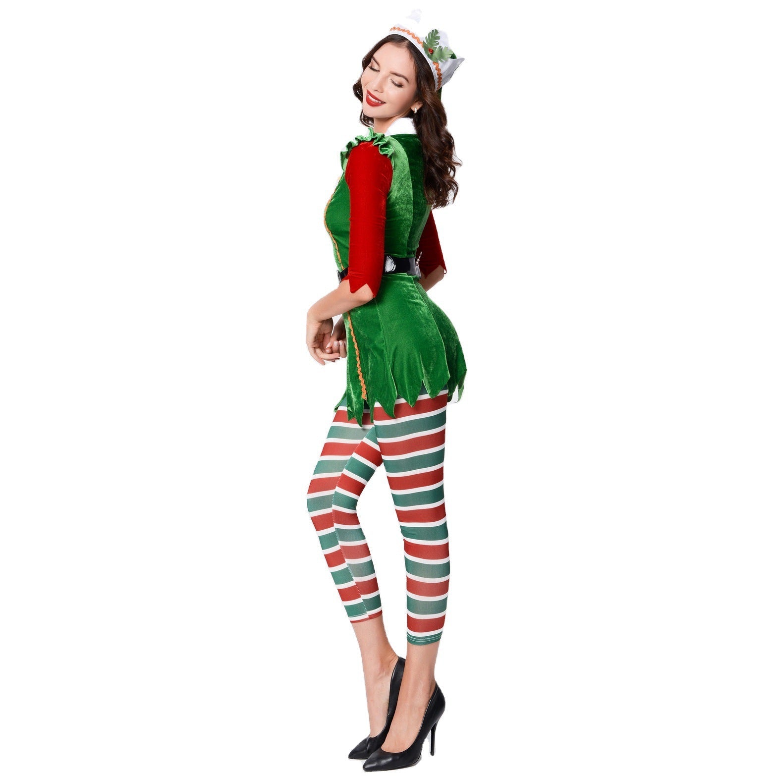 Halloweez Girls Cosplay Christmas Costume, Festive Stage Performance Outfit - Halloweez