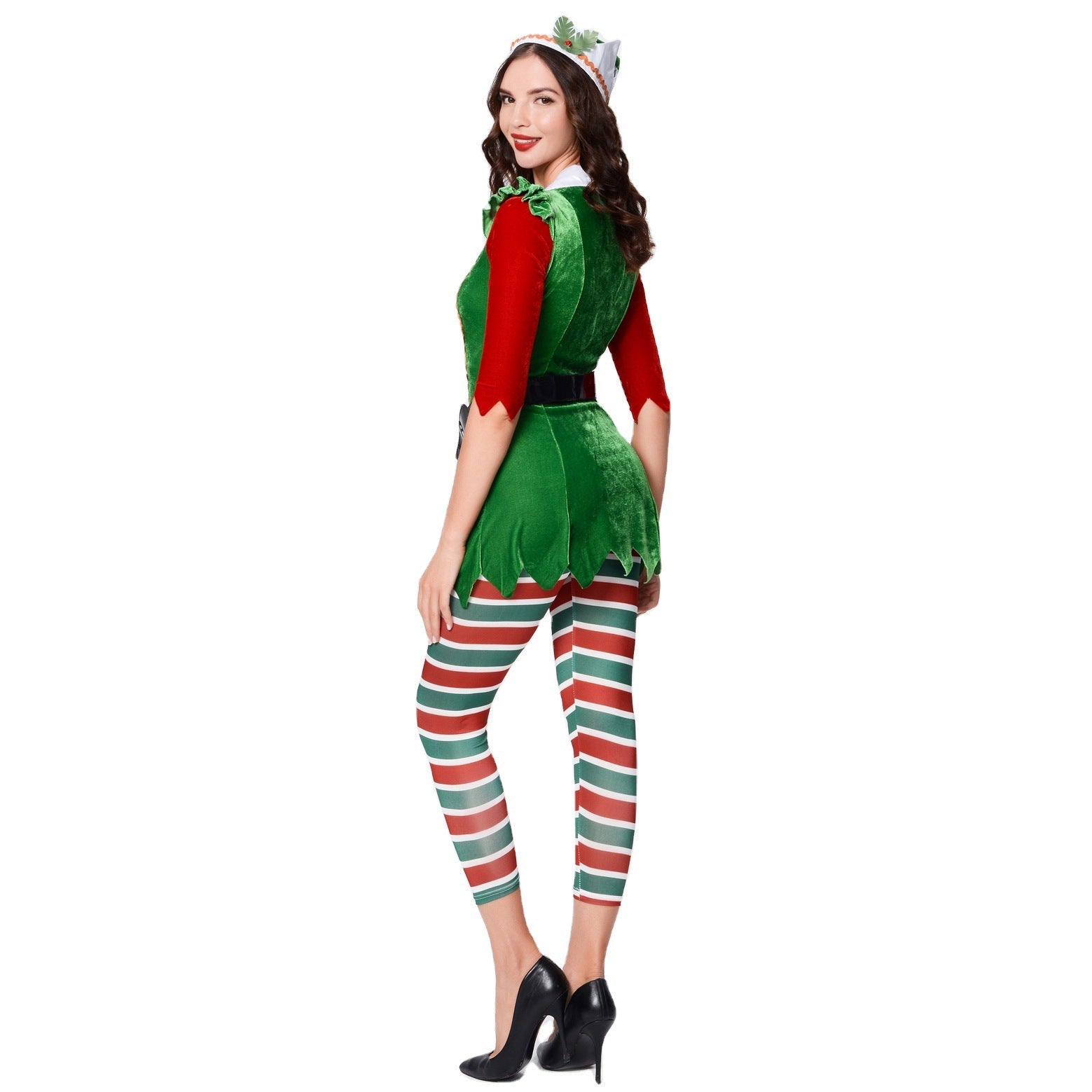 Halloweez Girls Cosplay Christmas Costume, Festive Stage Performance Outfit - Halloweez
