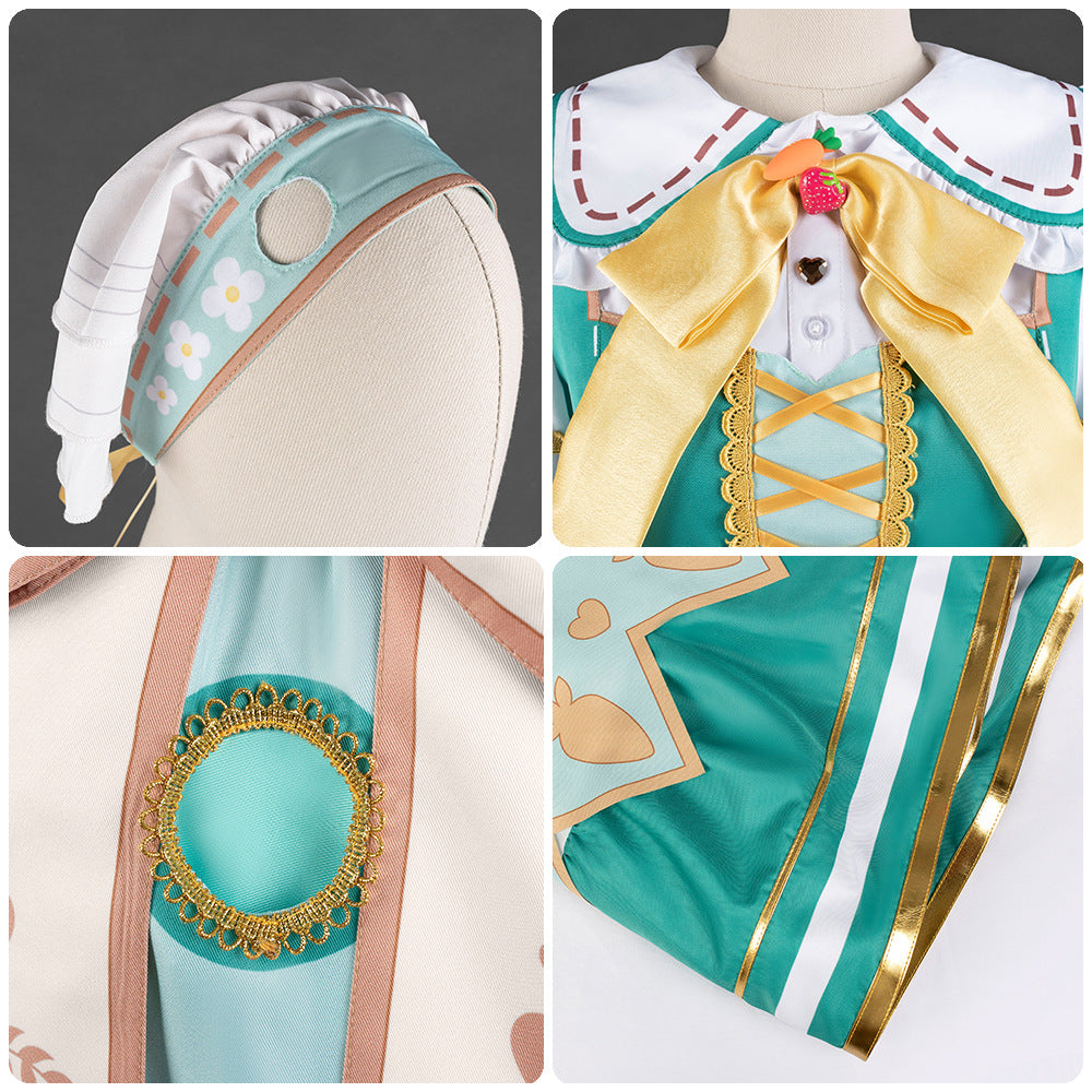 Uma Musume Rice Shower Maid Outfit Anime Cosplay Game Dress Set - Halloweez