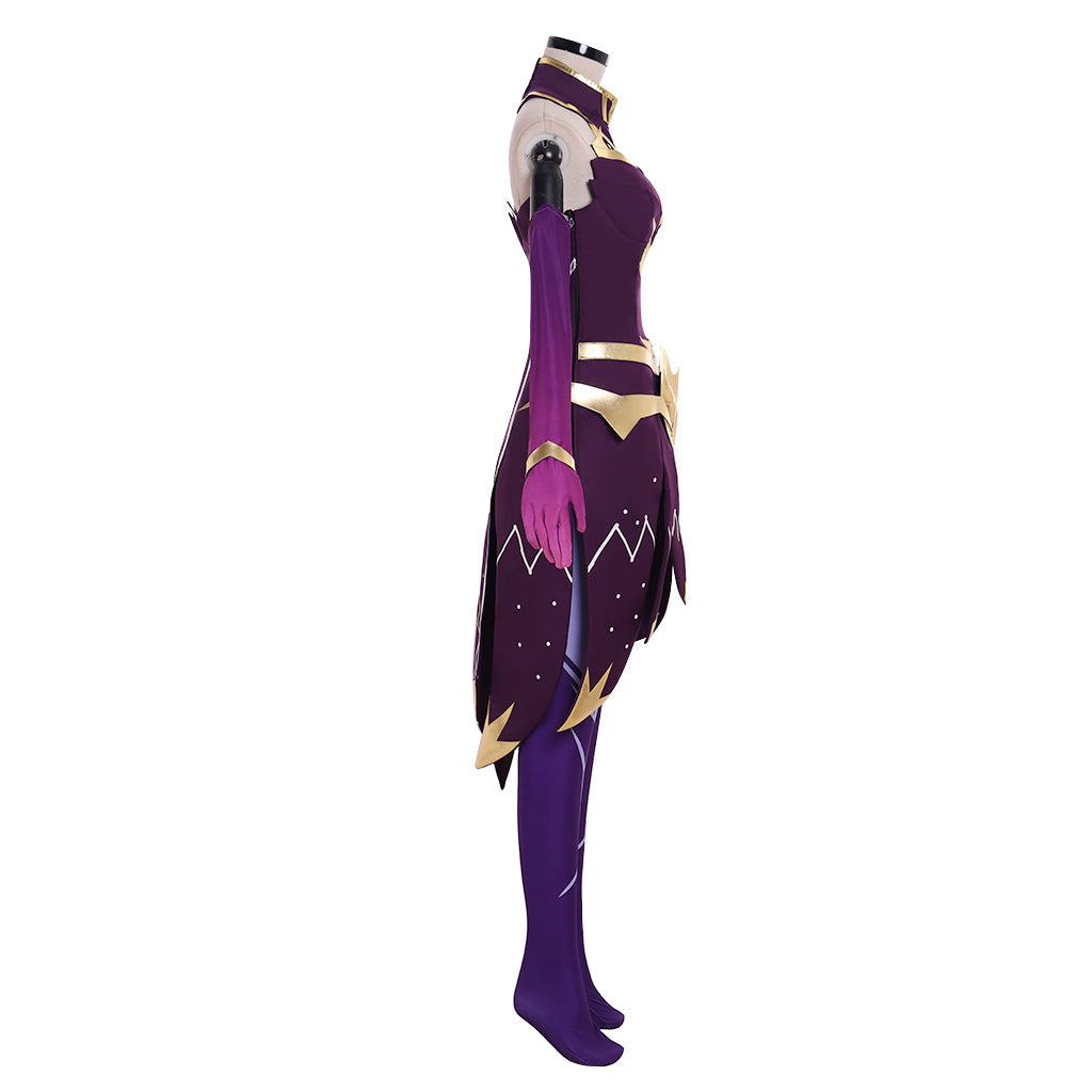 Stunning Luxanna Crownguard Cosplay Costume | The Lady of Luminosity Battle Outfit from Halloweez