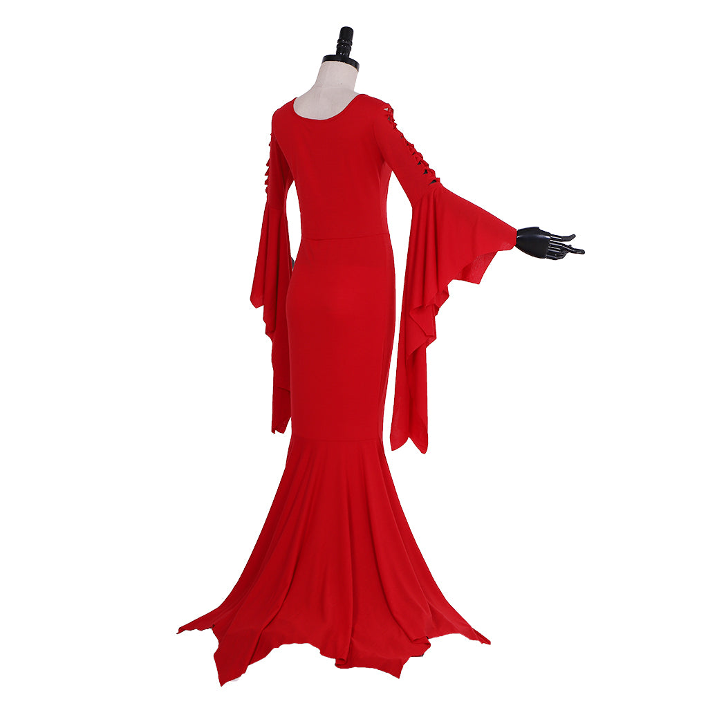 Wednesday Addams Cosplay Costume - The Addams Family TV Series Red Dress - Halloweez
