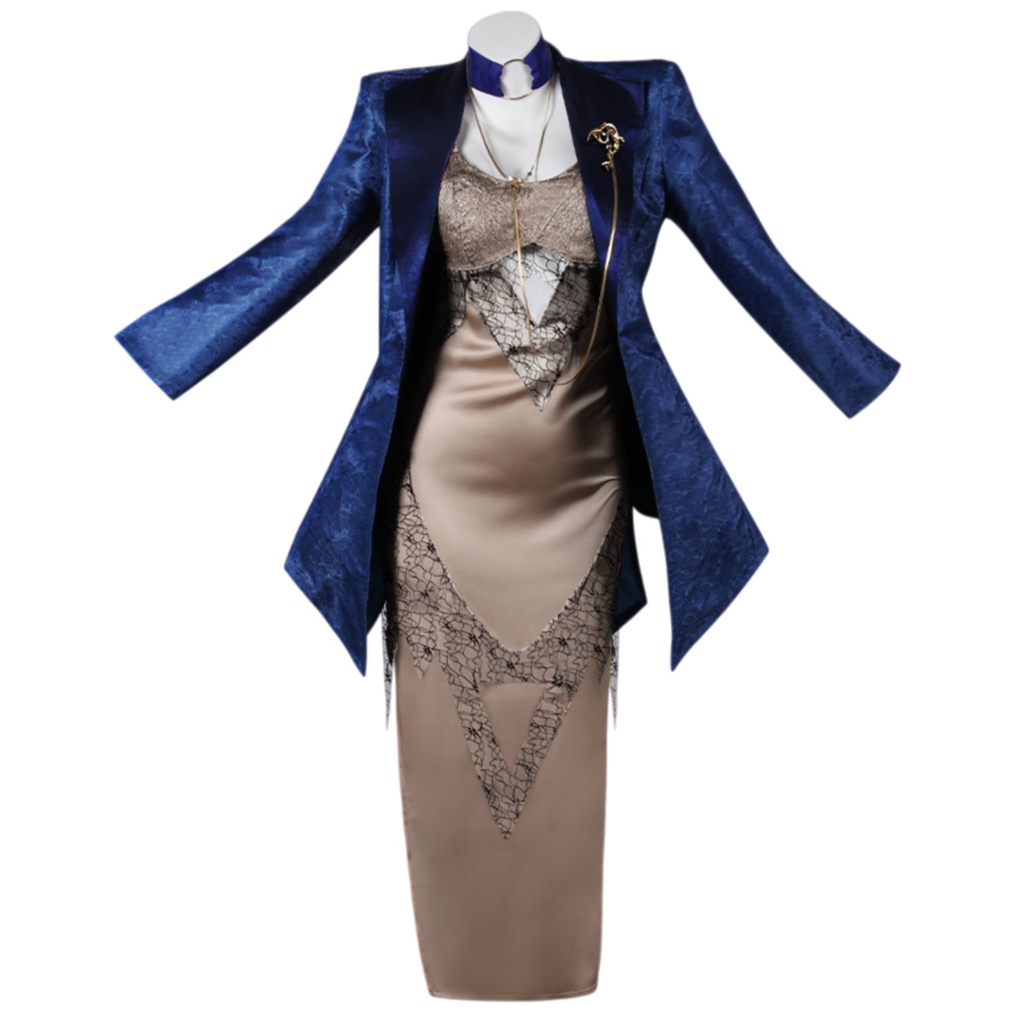 Endless Blue Hawk Cosplay Costume Full Set Game Anime Cosplay Dress Outfit for Halloween Party Convention - Halloweez