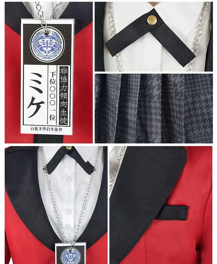 Kakegurui Yumeko Jabami Cosplay Costume Female School Uniform - Anime Cosplay Outfit - Halloweez