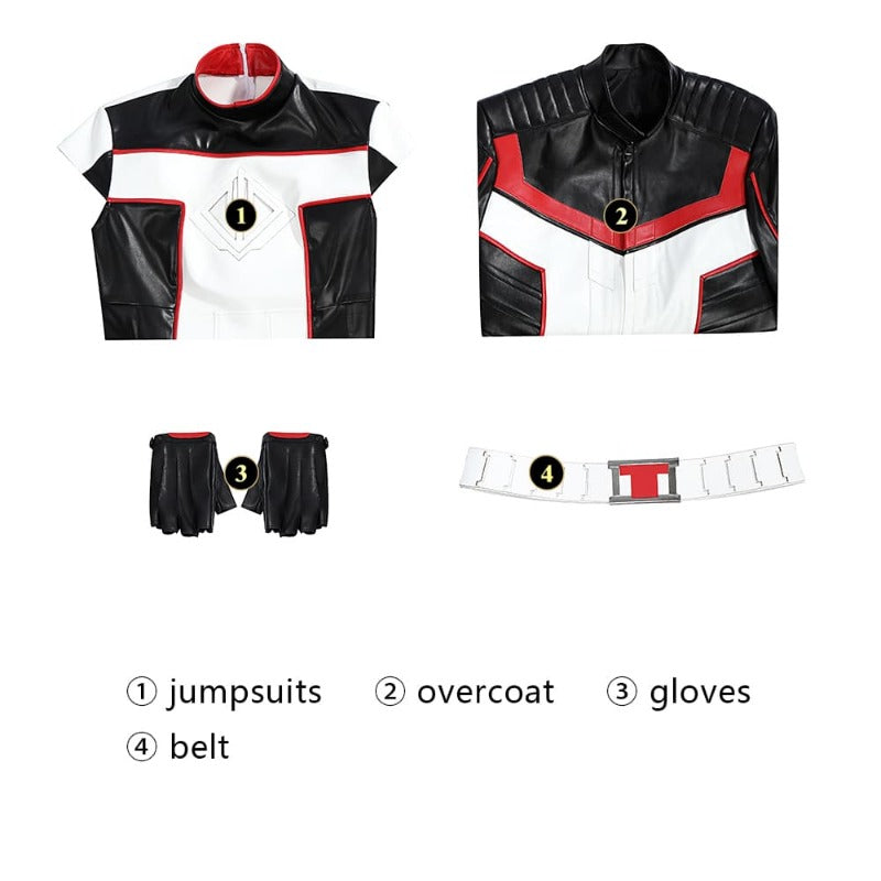Traje de cosplay de Michael Holt Mister Terrific para Halloween: disfraz de Halloween de cuero blanco de primera calidad