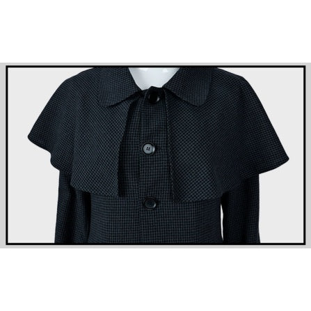 Wednesday Addams Cosplay Costume Wool Coat Anime Cosplay Performance Adams Family Outfit - Halloweez