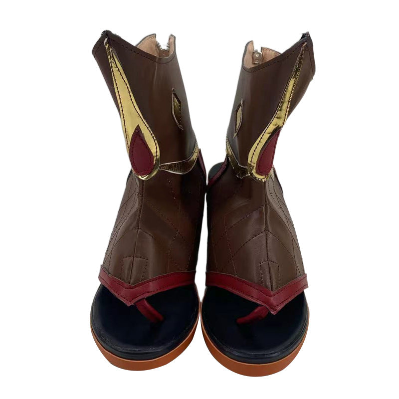 Genshin Impact Kuki Shinobu Cosplay Shoes for Anime Conventions and Performances - Halloweez
