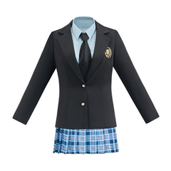 Halloweez Cosplay School Uniform Women's Blazer Shirt Skirt Outfit - Inspired by Princess Diaries