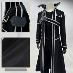Sword Art Online Kirito Black Swordsman Cosplay Costume