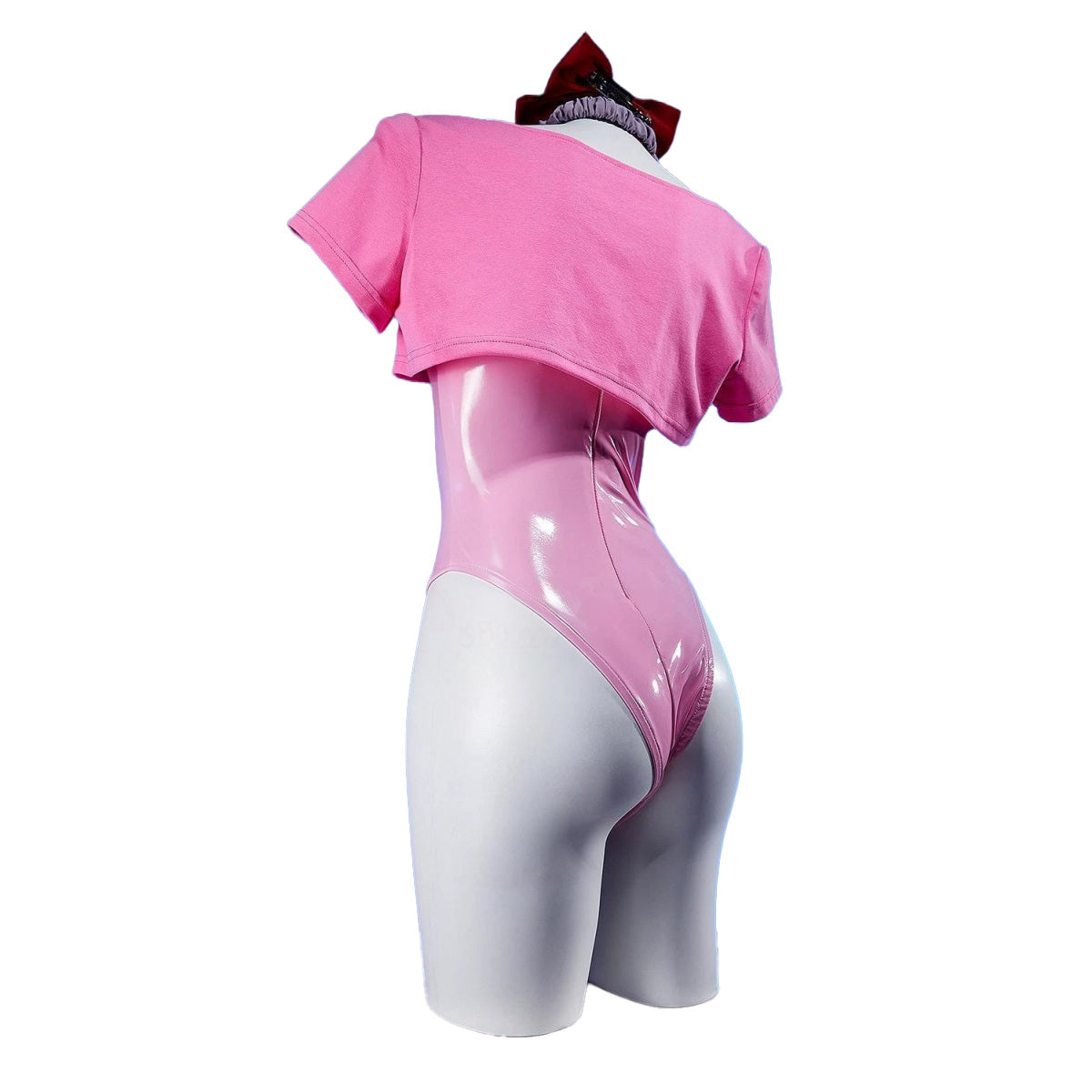 Dragon Ball Bulma Cosplay Costume Energetic Sweet Two-Wear PU Leather Dress - Halloweez