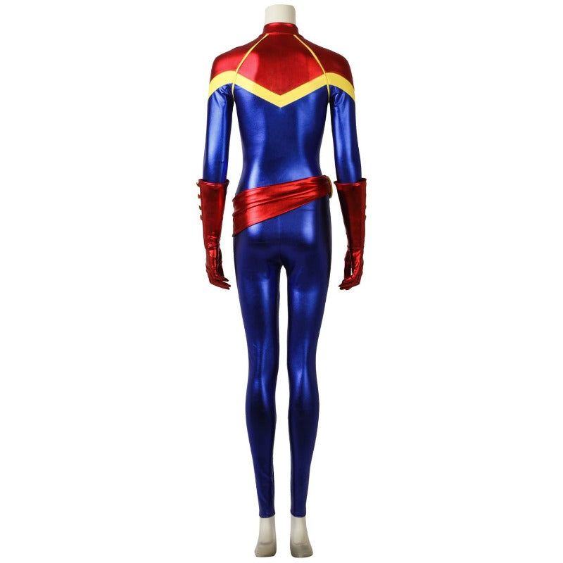 Halloweez Captain Marvel Cosplay Costume - Avengers Themed Jumpsuit for Halloween