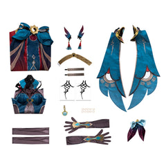 Halloweez Xueyi Wig and Cosplay Set for Honkai Star Rail Judges Roleplay with Accessories