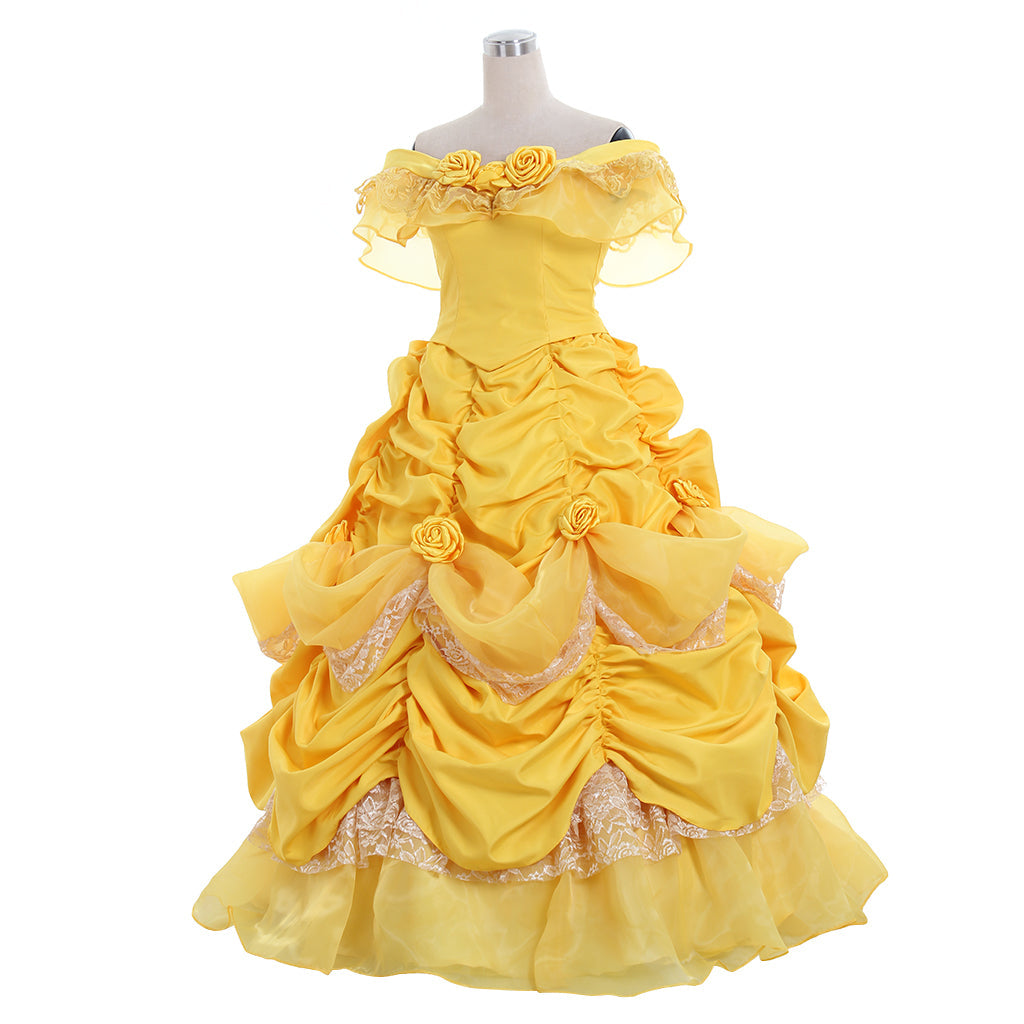 Costume de cosplay Belle pour Halloween | Robe de princesse Disney enchanteresse pour Halloween et cosplay