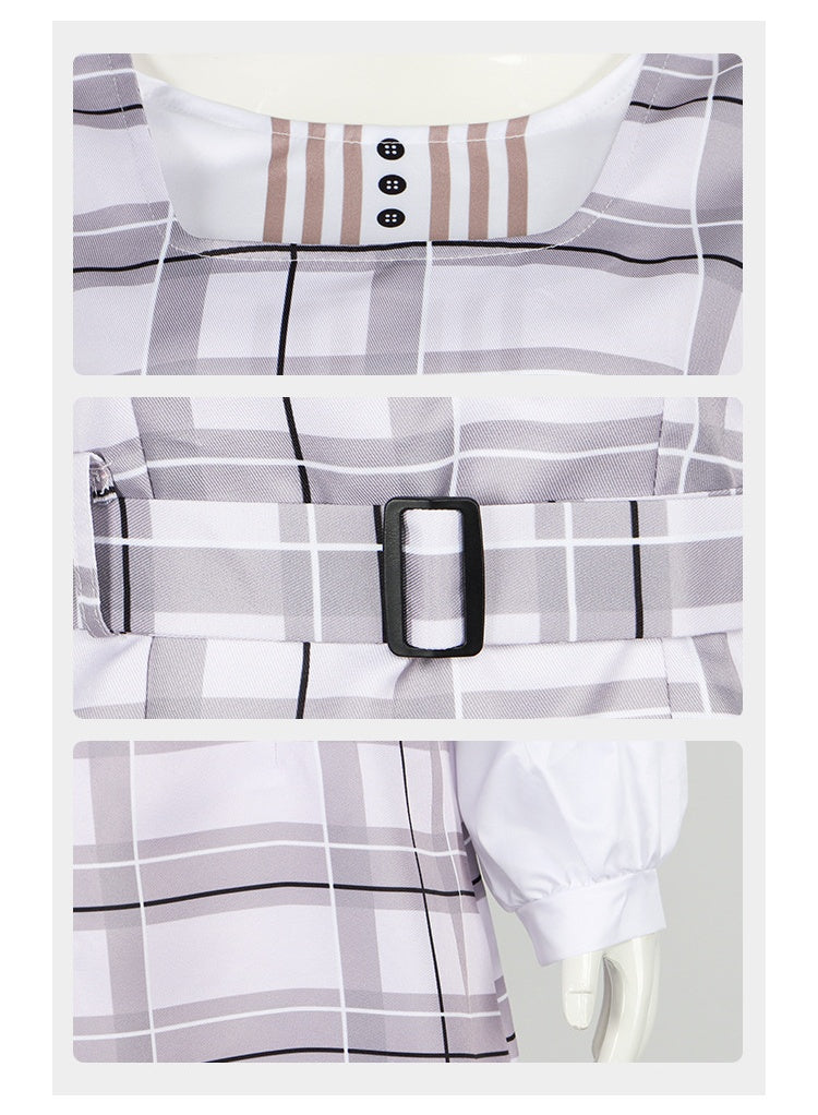 BanG Dream Chihaya Anon Cosplay Costume School JK Uniform Plaid Dress Anime Outfit