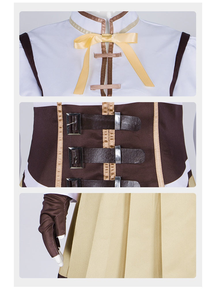 Magical Girl Madoka Cosplay Mami Tomoe Battle Costume Halloween Anime Role Play Set