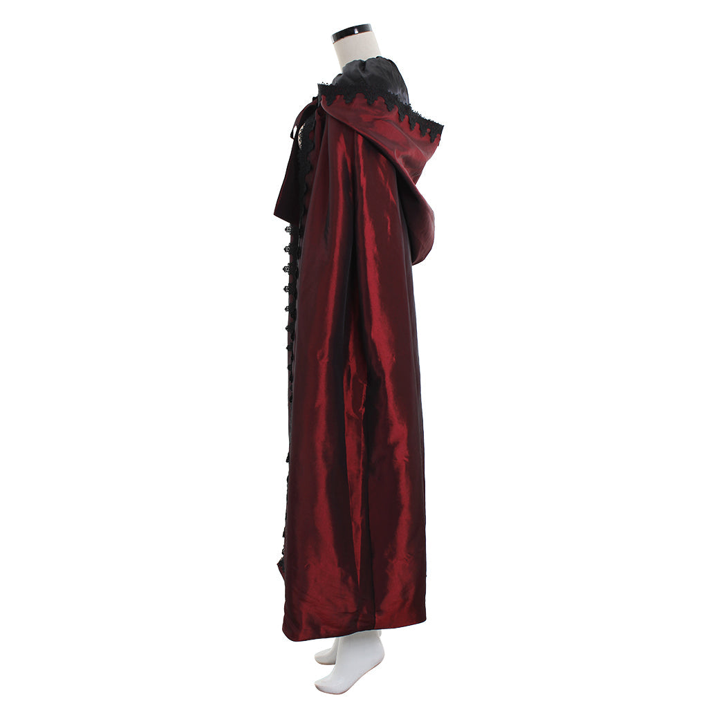 Elegant Victorian Red Cloak by Halloweez - Perfect for Halloween Cosplay